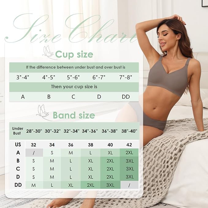 As Fairy Seamless Nursing Bras for Breastfeeding Soft Wireless Sleep Maternity - Image 7