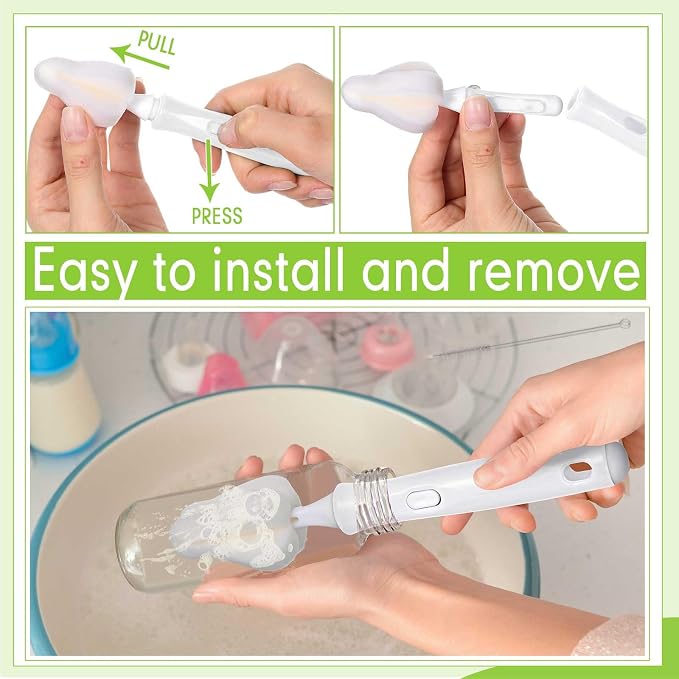 22 Pcs Sponge Bottle Nipple Brushes Set Including 12 Pcs Bottle Sponge Brush - Image 5