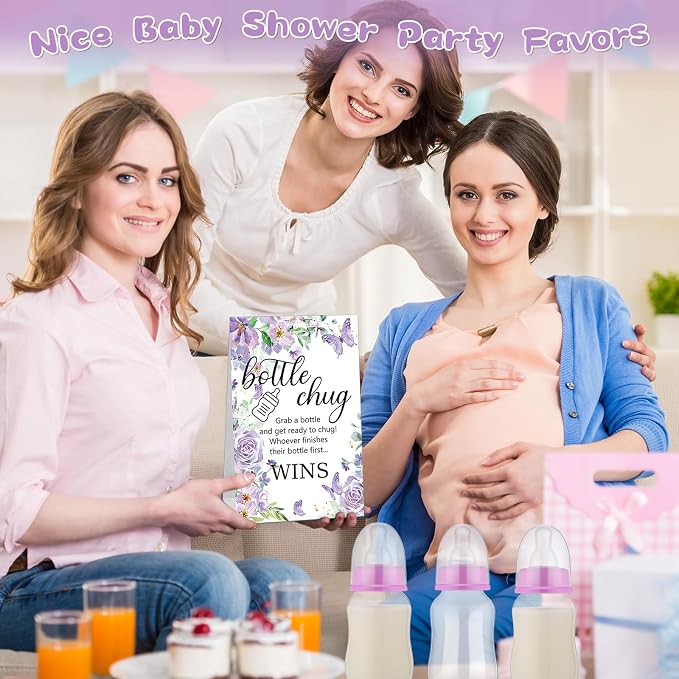 TrelaCo Bottle Chug Baby Shower Game 20 Pcs Baby Bottles Shower Favor - Image 6