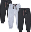 3 Pack Boy's and Girl's Fleece Pull on Jogger Sweatpant by Funnymore