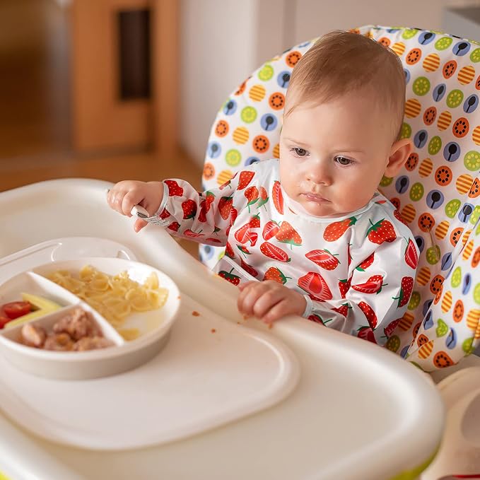 3 Pcs Long Sleeved Bib Set|Baby Waterproof Bibs - Image 7
