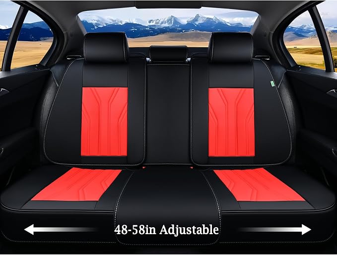 FLORICH Leather Seat Covers, Seat Covers Full Set, Car Seat Protectors 5 Seats - Image 4