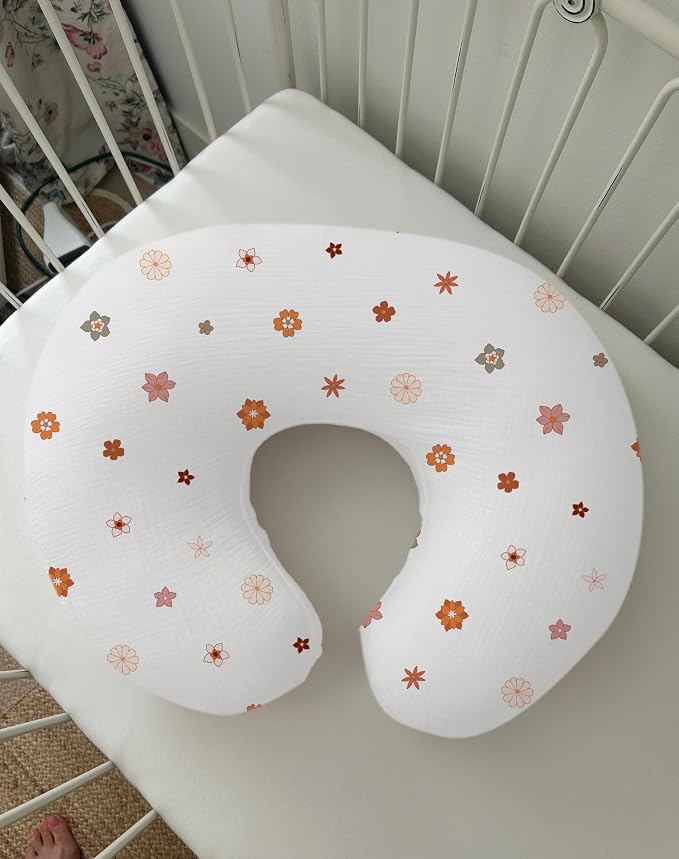 Nursing Pillow Covers 2 Pack, Muslin Nursing Cover - Image 4