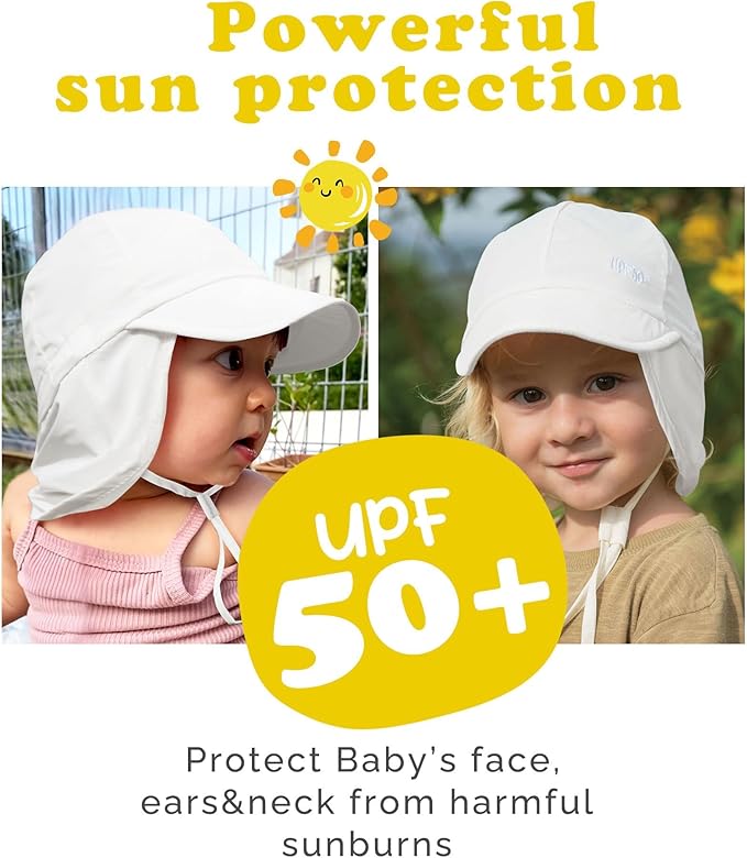 FURTALK Baby Sun Hat Girls and Boys Summer Beach Swim Hat Essentials UPF 50+ - Image 2