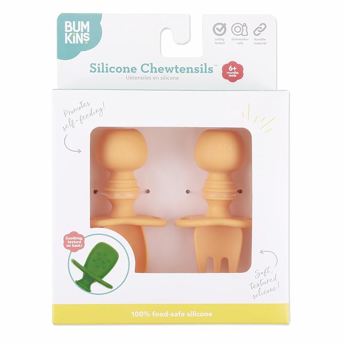 Bumkins Baby Utensils Set, Chewtensils Silicone Spoons - Image 7