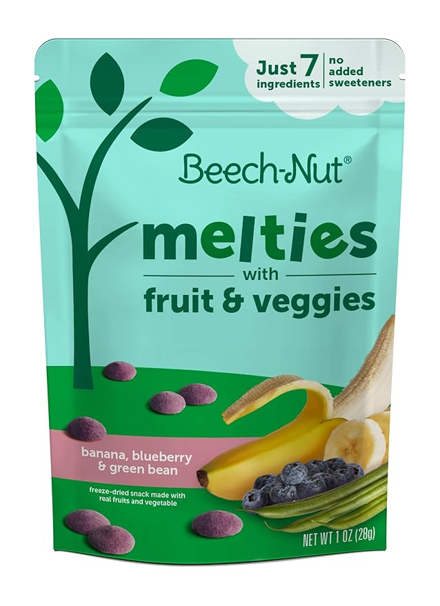 Beech-Nut Melties Baby & Toddler Snack Melts, Banana Blueberry Green Bean - Image 4