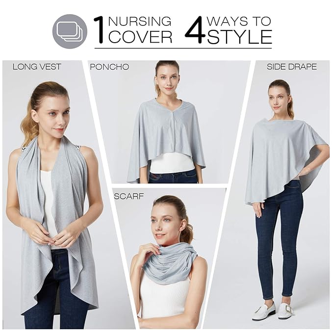 Nursing Cover & Baby Nursing Poncho, High Seat Cover, Stroller Cover, Shopping - Image 3
