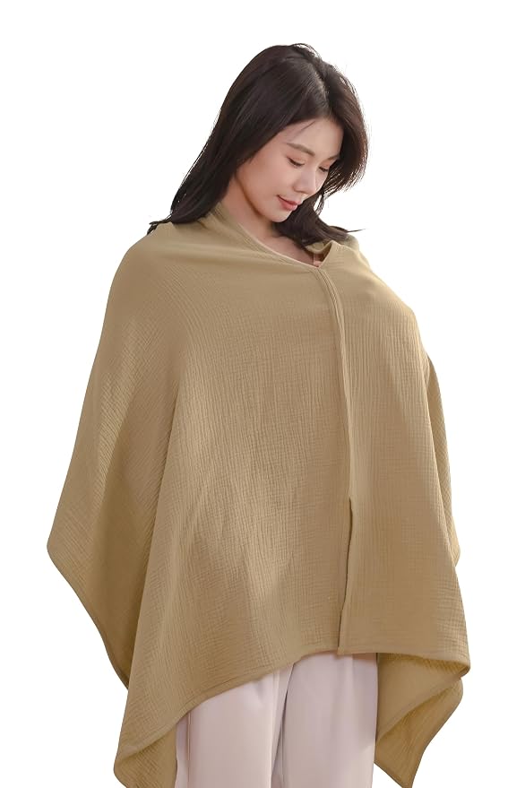 2-Pack Nursing Covers for Breastfeeding, 100% Organic Cotton Muslin - Image 6