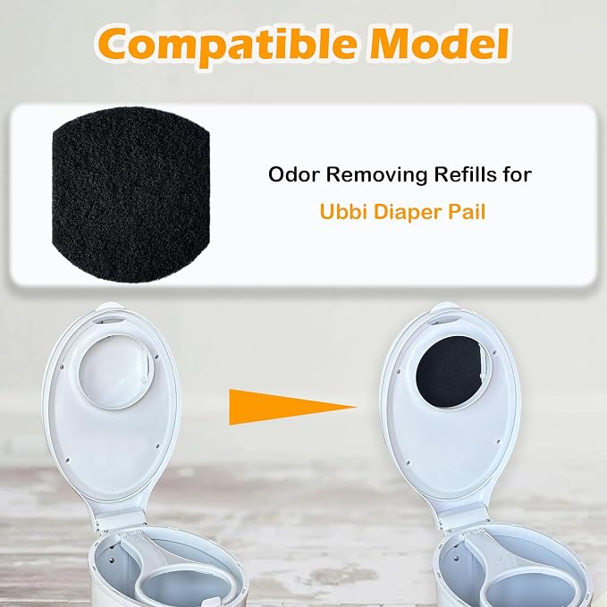 8 Pack Odor Removing Refills for Ubbi Diaper Pail, Diaper Pail Odor Absorber - Image 2