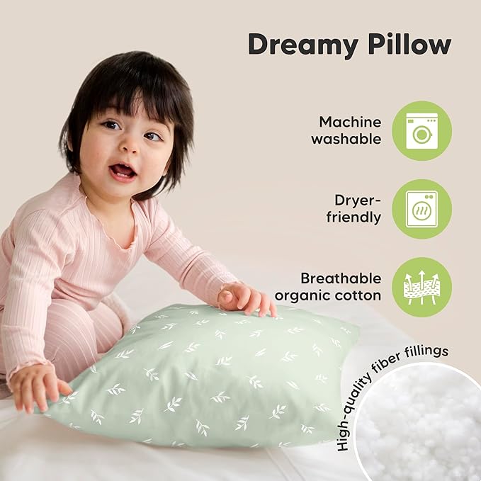 KeaBabies 2-Pack Toddler Pillow 13x18 - Image 4
