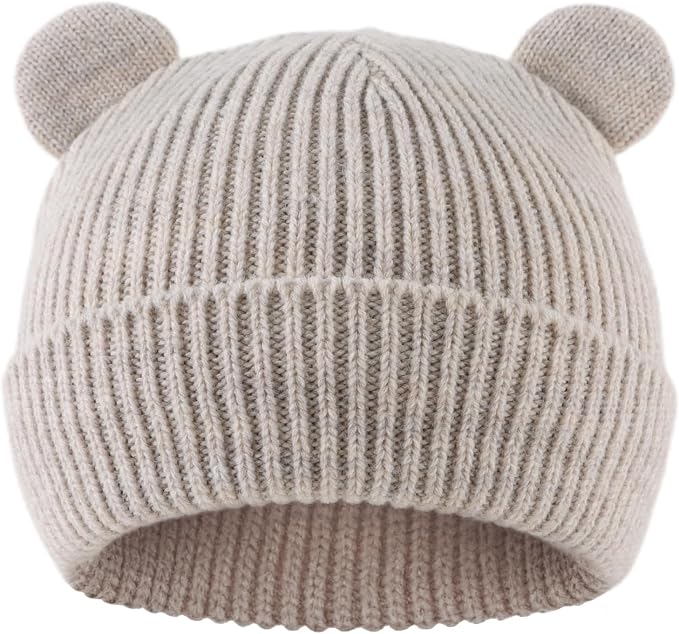 Bear Baby Beanie Knitted Baby Winter Hat Infant Toddler Boys Girls Beanie by MniJiza
