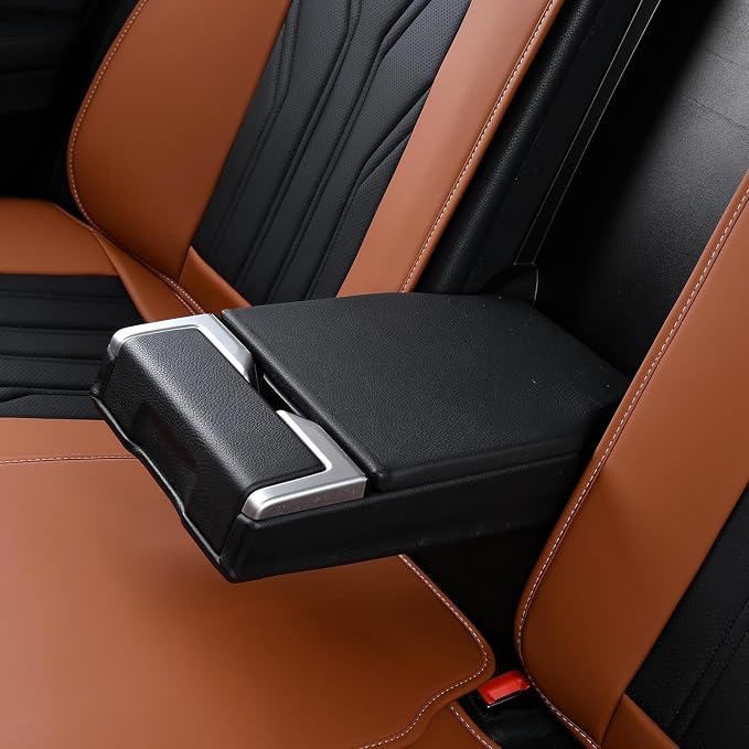 FLORICH Rear Seat Covers Leather Car Seat Covers Waterproof Back Seat Cover - Image 5