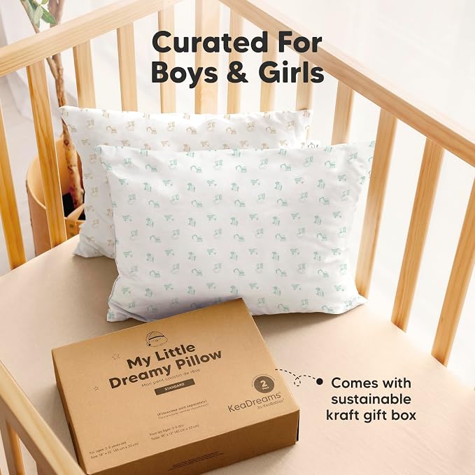 KeaBabies 2-Pack Toddler Pillow 13x18 - Image 9