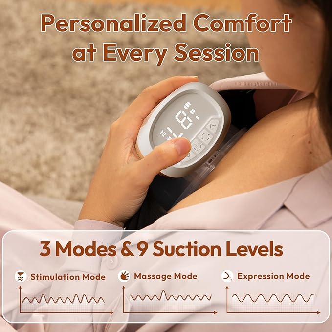 Wearable Breastfeeding Pump Hands Free of Long Battery Life, Portable Electric - Image 2