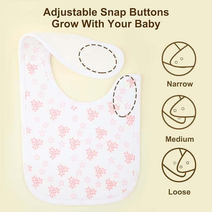 Baby Bibs Soft and Absorbent Organic Cotton Bandana Drool Bibs Set - Image 3
