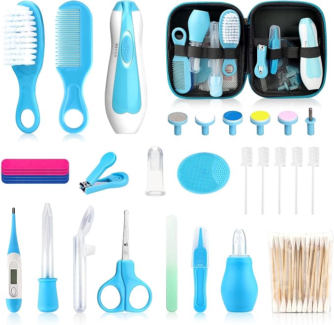 Baby Healthcare and Grooming Kit, Electric Safety Nail Trimmer Baby Nursery Set by Qunlionslife