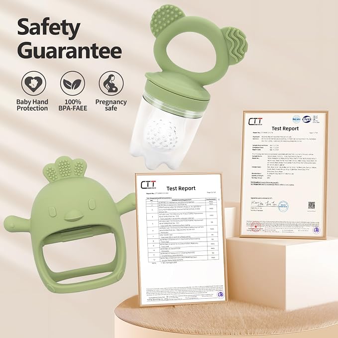 Baby Fruit/Food Feeder with Breastmilk Popsicle Molds & Teether Combo Food - Image 4