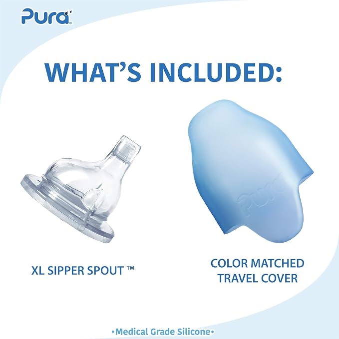 Pura Kiki 11oz/325ml Stainless Steel Sippy Cup Bottle w/Sleeve, Plastic-Free - Image 2