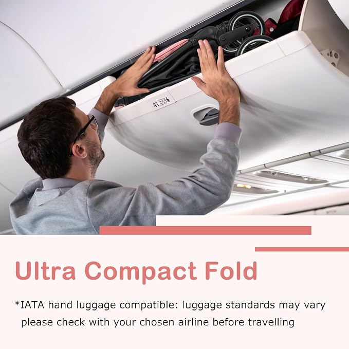 INFANS Lightweight Baby Stroller, Ultra-Compact Fold Airplane Ready Travel - Image 5