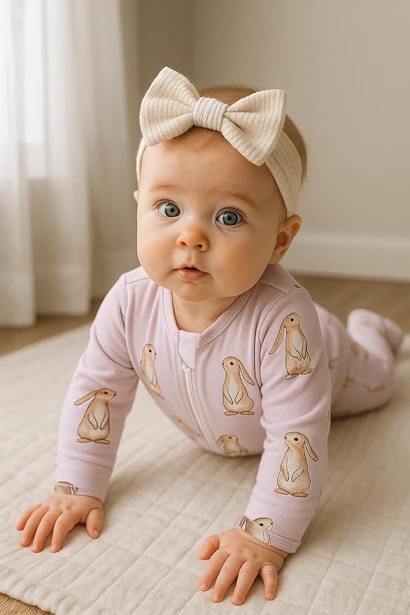 O2 BABY Baby Boys Girls Organic Cotton Zip-Front Sleeper Pajamas, Footed Sleep - Image 3