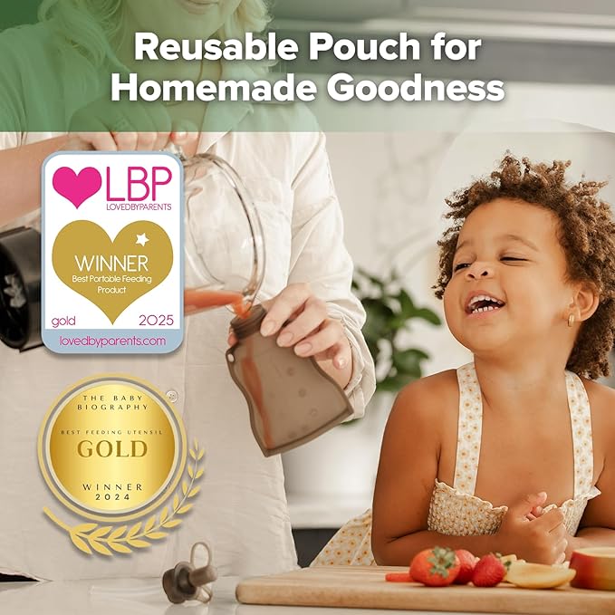 Haakaa Yummy Pouch Reusable Baby Food Pouch, Baby Food Storage Kids Squeezable - Image 2