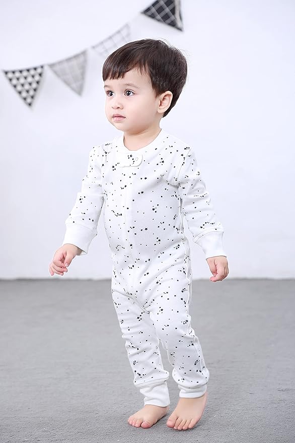 Owlivia Organic Cotton Baby Boy Girl Zip up Sleep 'N Play Pjs, Long Sleeve - Image 2