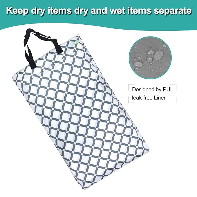 wegreeco Reusable Hanging Wet Dry Cloth Diaper Bag - Image 4