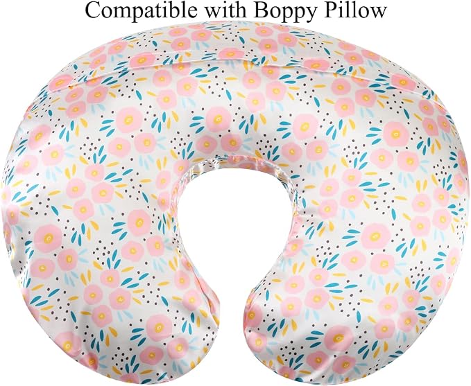Satin Nursing Pillow Cover Set 2 Pack Ultra Soft Silk Compatible - Image 5
