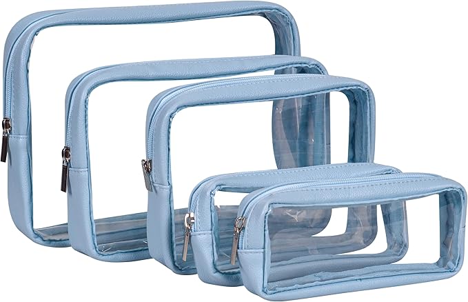 TSA Approved 5-Piece Diaper Bag Organizer Pouch Set Clear Waterproof TPU Kids by Remobia+Hicol