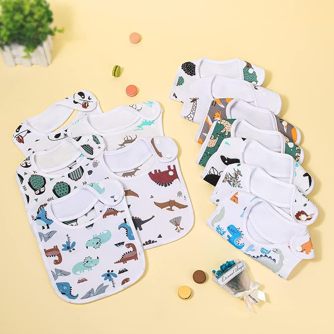 Baby Bibs Soft and Absorbent Organic Cotton Bandana Drool Bibs Set - Image 5