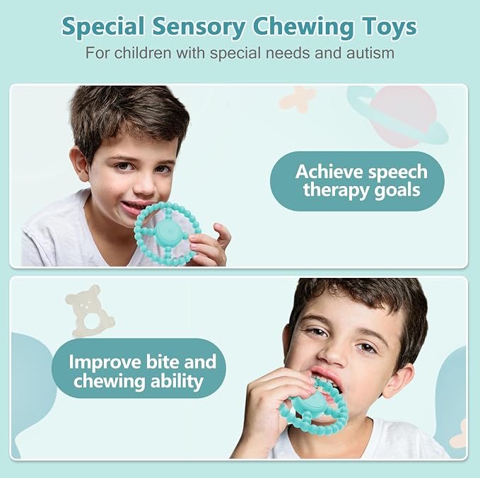 Vibrating Sensory Teething Toys, Baby Toys 6-18 Months, Autism Support & Oral - Image 3