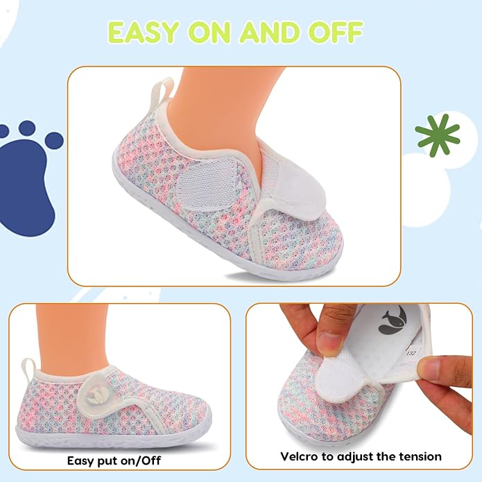 FEETCITY Baby Boys Girls First Walking Shoes Infant Sneakers Crib Shoes - Image 2