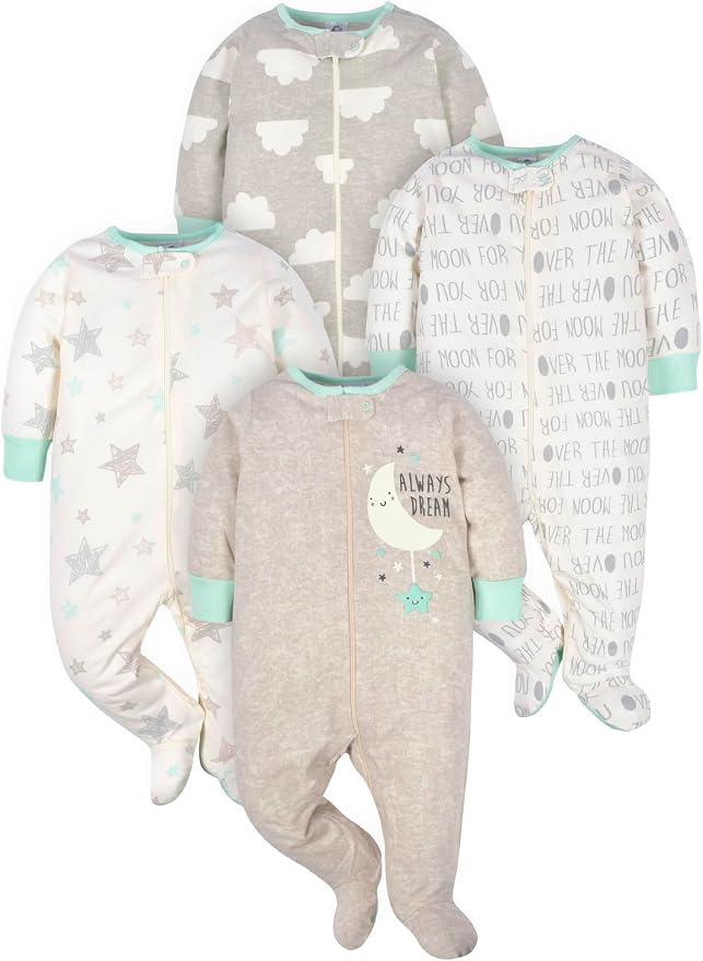 Gerber Baby Boys 4 Pack Sleep 'N Play Footie by Gerber