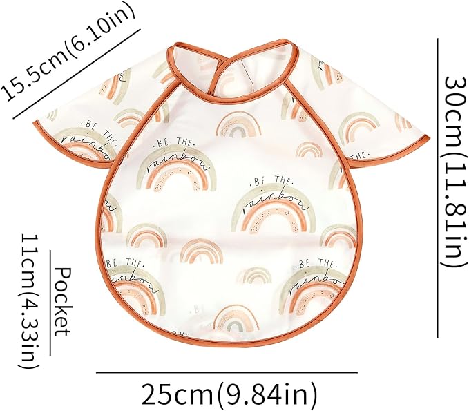 Feeding Bibs for Baby, 3 Pack-Waterproof & Easy Clean Feeding Bibs for Toddlers - Image 2