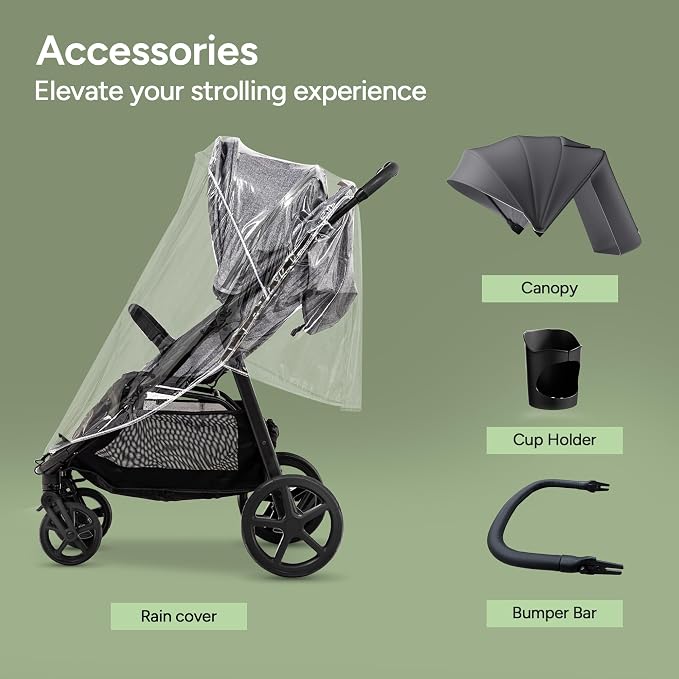 Mompush Nova Baby Stroller for Toddler, Infant & Newborn | Spacious Seat & - Image 9