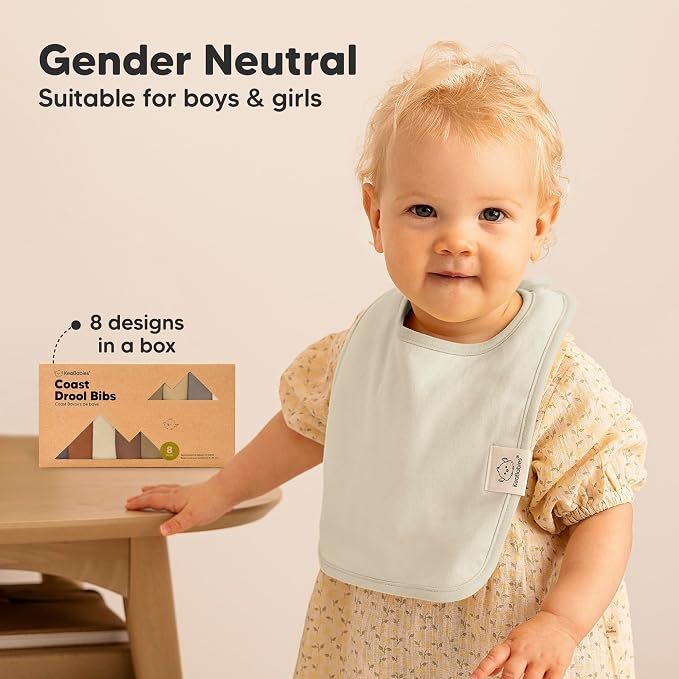 KeaBabies 8-Pack Organic Baby Bibs - Image 9