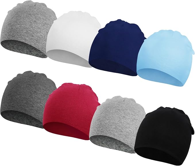 DRESHOW BQUBO 8 Pack Unisex Baby Beanie Hat Infant Toddler Kid Hats Baby Soft by DRESHOW