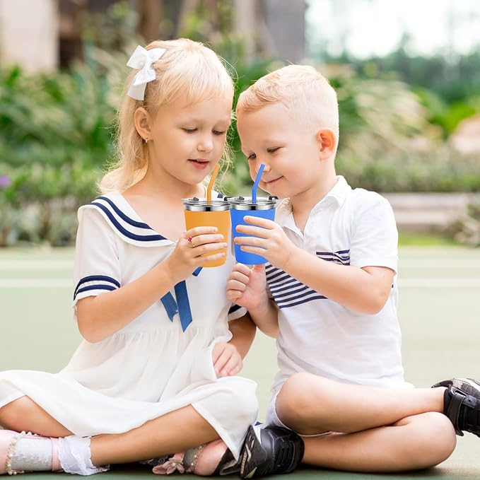 Kids Cups with Straws and Lids, 5 Pack 12oz Spill Proof Toddlers Straws Tumbler - Image 7