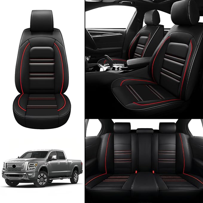 Seat Covers for Nissan Car Titan 2004-2024 | 5-Seats Leather Seat Covers - Image 2