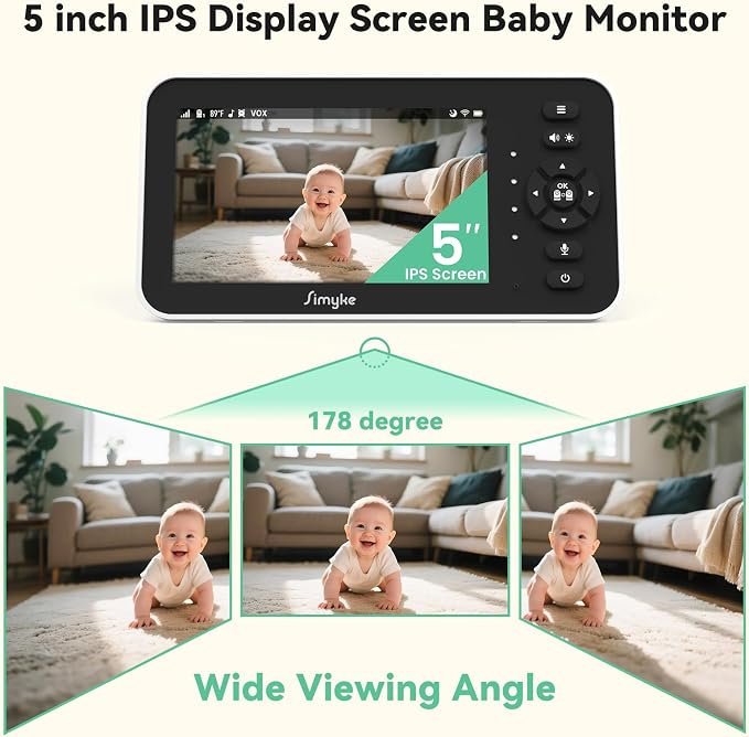 Video Baby Monitor with Camera and Audio, No Wifi or Free App Mode, - Image 4