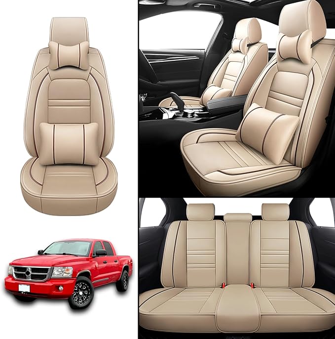 Car Seat Covers for Dodge Dakota 2000-2011 | 5-Seats Seat Covers, Waterproof - Image 2