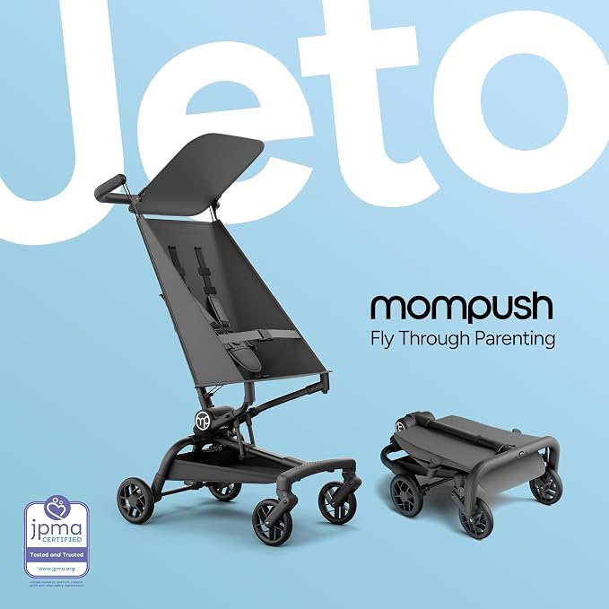 Mompush Jeto Lightweight Travel Stroller – 9.8 lbs Ultra-Compact, One-Hand Fold - Image 9