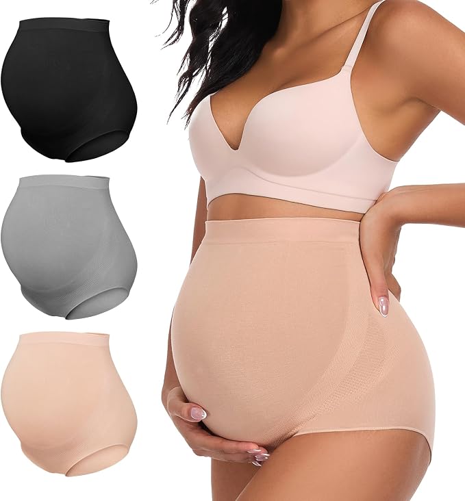 Summer Mae Maternity Underwear Soft Breathable High-Waist Pregnancy Seamless by SummerMae