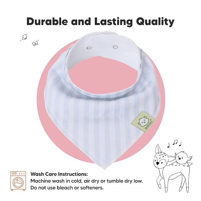 8-Pack Organic Baby Bandana Bibs - Image 6