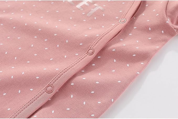 Unisex Baby Boy Girl Footies Rompers Cotton Long Sleeve 3 Pack Infant Jumpsuits - Image 3