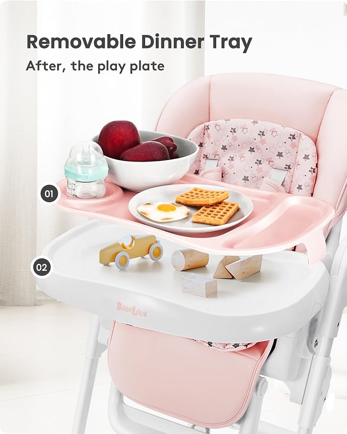 Foldable High Chair with Soft Cushion, High Chairs - Image 6