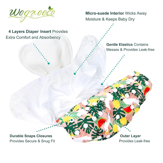 wegreeco Cloth Diapers 6 Pack - Image 2