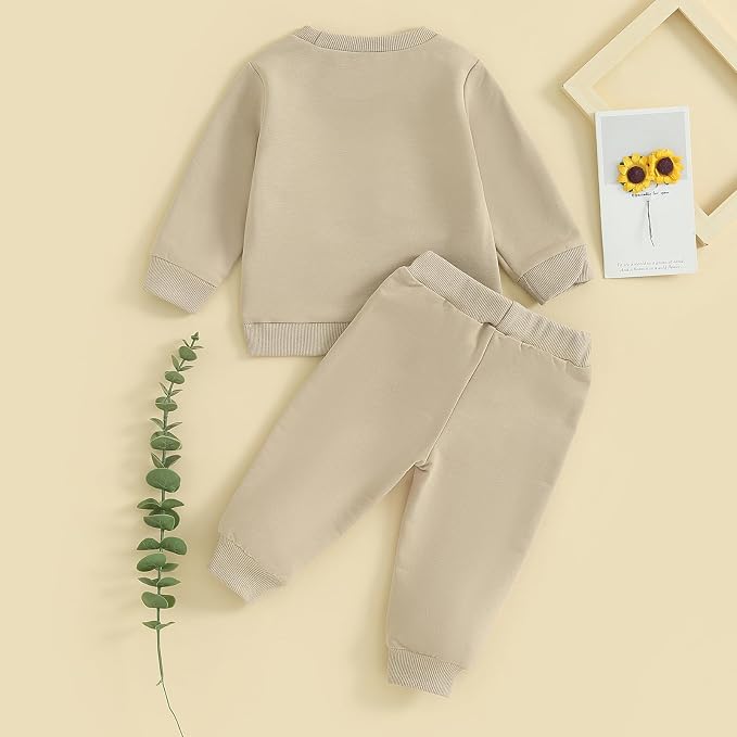 Fernvia Toddler Baby Girl Clothes 3 6 9 12 18 24 Months Fall Outfits Solid Long - Image 3