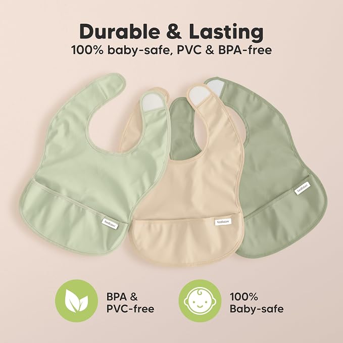 3-Pack Waterproof Baby Bibs for Eating - Image 9