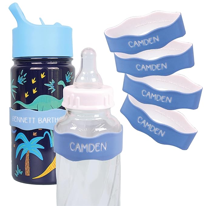 InchBug Orbit Labels Baby Bottle and Water Bottle Silicone Name Bands – by Inchbug